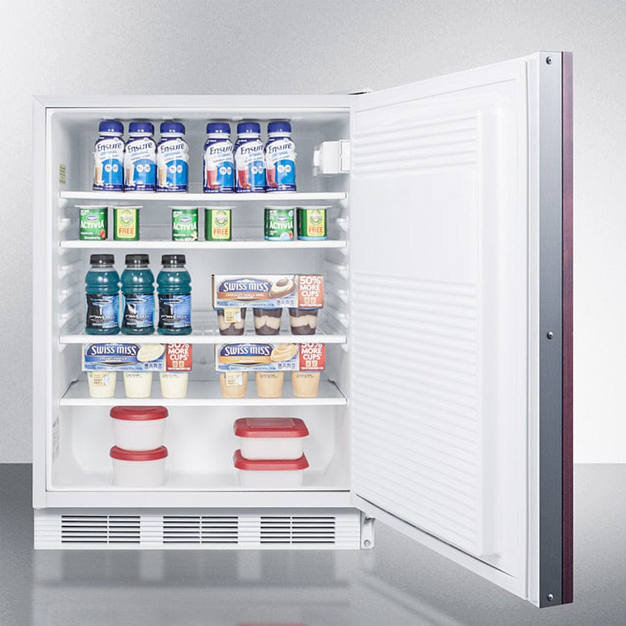 Summit 24 in. 5.5 cu. ft. Built-in/Freestanding Undercounter Refrigerator - Custom Panel Ready