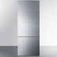 Summit 28 in. 14.8 cu. ft. Counter Depth Bottom Freezer Refrigerator - Stainless Steel