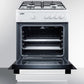 Summit 24 in. 2.5 cu. ft. Oven Slide-In Gas Range with 4 Sealed Burners - White