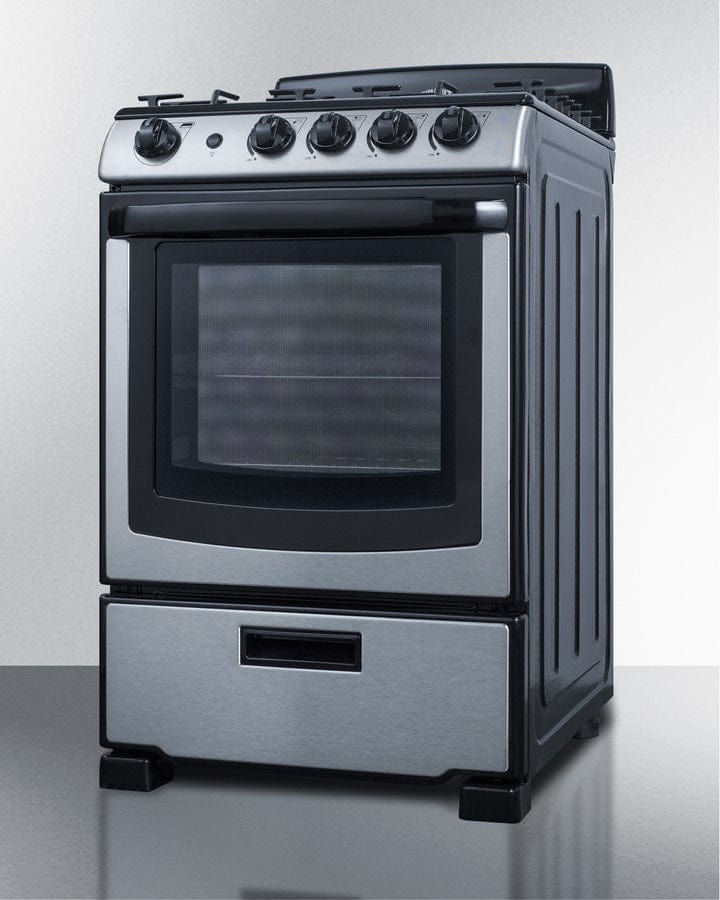 Summit White 20 in. 2.3 cu. ft. Oven Slide-In Electric Range with 4 Smoothtop Burners - White