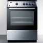 Summit 24 in. 2.5 cu. ft. Oven Freestanding Gas Range with 4 Sealed Burners - Stainless Steell