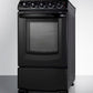 Summit 20 in. 2.3 cu. ft. Oven Freestanding Electric Range with 4 Smoothtop Burners - Black