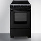 Summit 20 in. 2.3 cu. ft. Oven Freestanding Electric Range with 4 Smoothtop Burners - Black