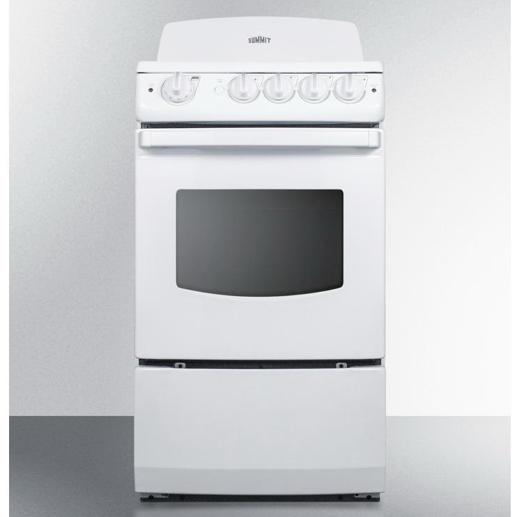 Summit REX205W Full Cooking Convenience Electric Range