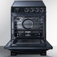 Summit 24 in. 2.9 cu. ft. Oven Freestanding Electric Range with 4 Smoothtop Burners - Black