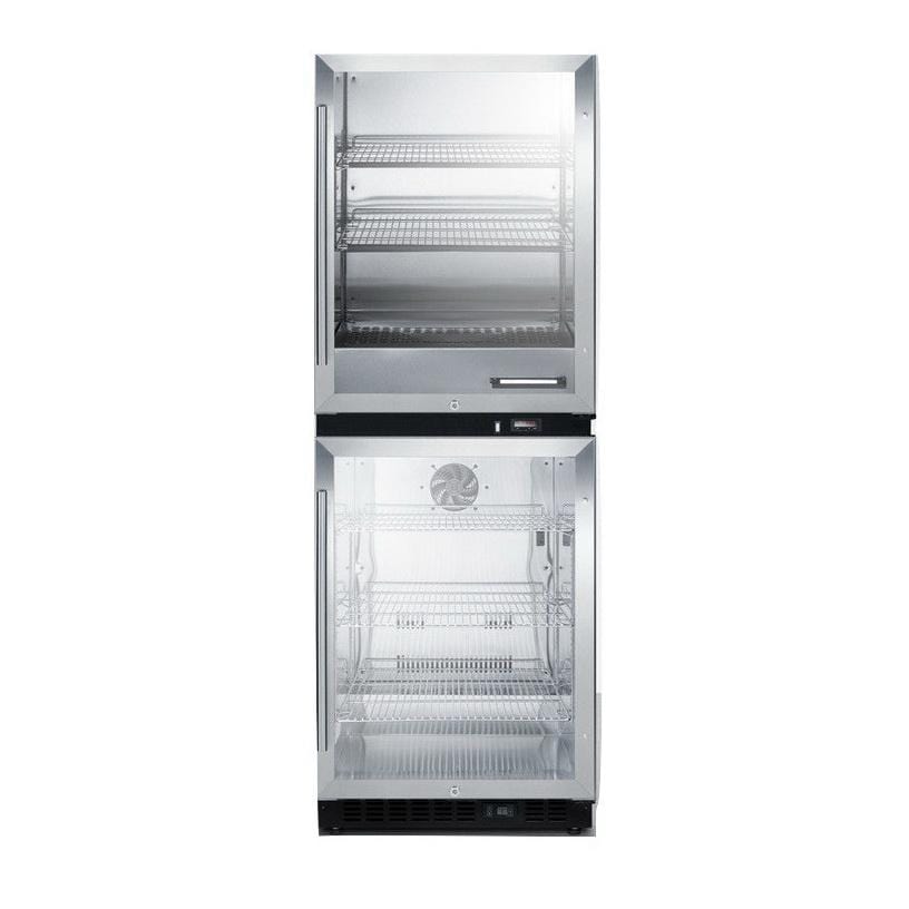 Summit RFBW61G Upper Warming Cabinet & Lower Beverage Center