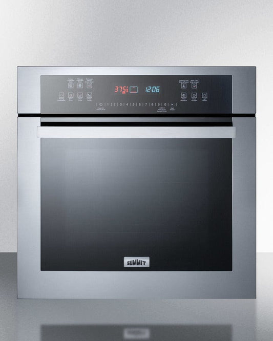 Summit 24 in. 2.7 cu. ft. Electric Wall Oven with Standard Convection & Steam Clean - Stainless Steel