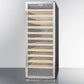 Summit 24 in. Built-In/Freestanding Wine Cooler with Single Zone & 127 Bottle Capacity - Stainless Steel