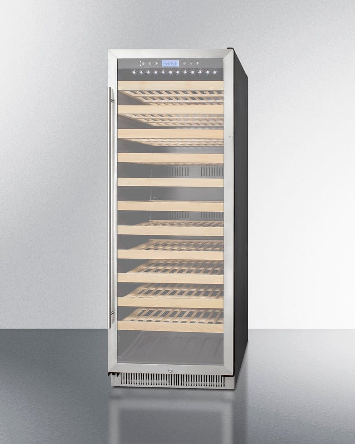 Summit 24 in. Built-In/Freestanding Wine Cooler with Single Zone & 127 Bottle Capacity - Stainless Steel