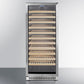 Summit 24 in. Built-In/Freestanding Wine Cooler with Single Zone & 127 Bottle Capacity - Stainless Steel