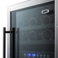 Summit 18 in. Undercounter Wine Cooler with Dual Zones & 28 Bottle Capacity - Stainless Steel