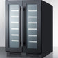 Summit 24 in. Undercounter Wine Cooler with Dual Zones & 42 Bottle Capacity - Black