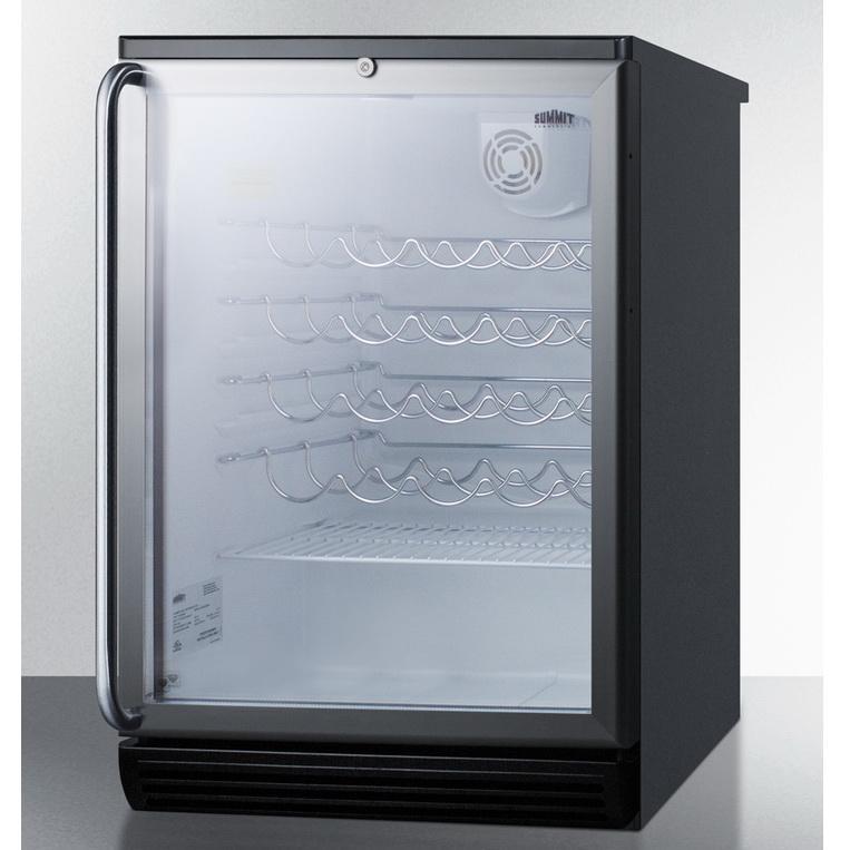 Summit SWC6GBLBISH Safe Storage with Elegant Display Wine Cellar