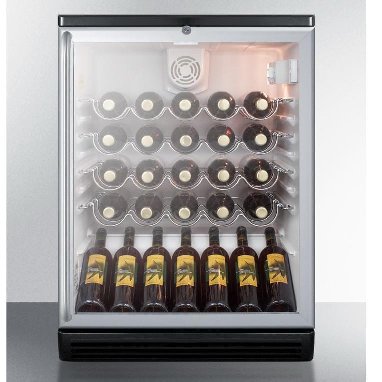 Summit SWC6GBLBISH Safe Storage with Elegant Display Wine Cellar