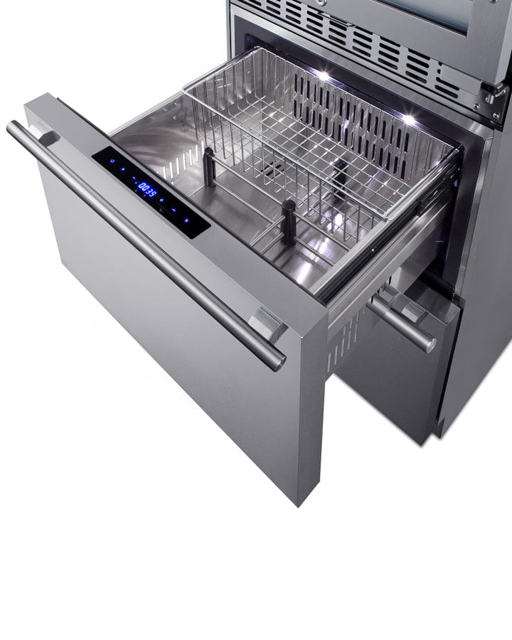 Summit 24 in. Built-In/Freestanding Wine Cooler with Dual Zones & 46 Bottle Capacity - Stainless Steel