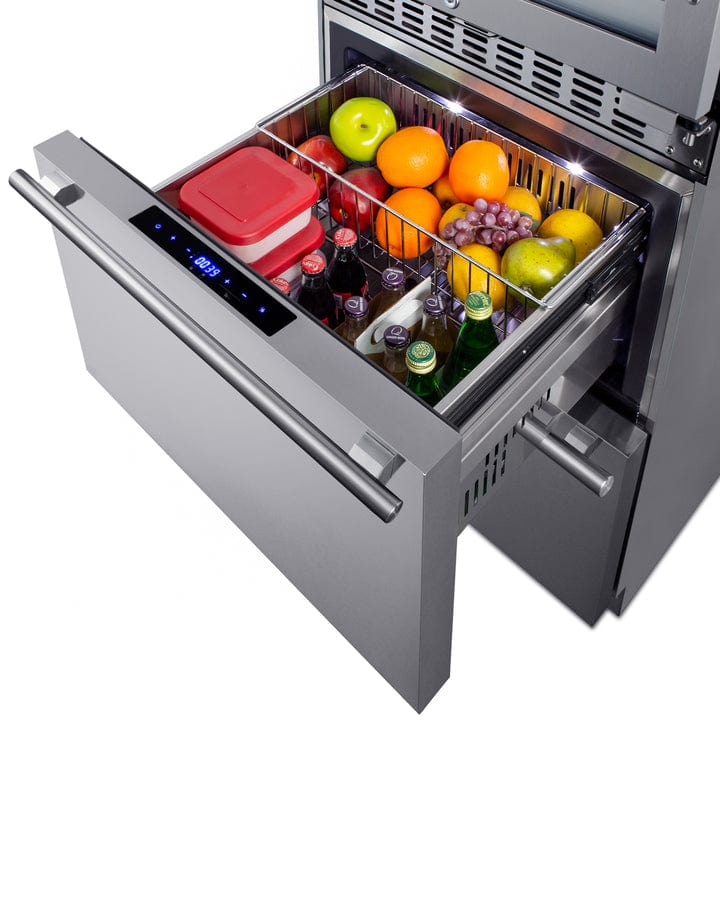 Summit 24 in. Built-In/Freestanding Wine Cooler with Dual Zones & 46 Bottle Capacity - Stainless Steel