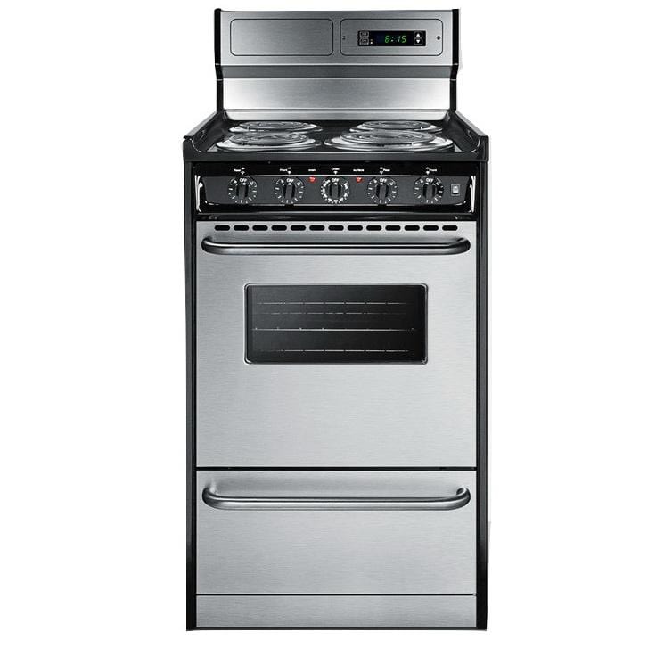 Summit TEM130BKWY Durable Stainless Steel Electric Range