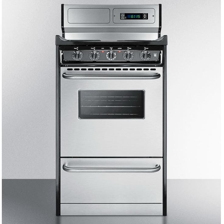 Summit TEM130BKWY Durable Stainless Steel Electric Range