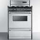 Summit 24 in. 2.9 cu. ft. Oven Freestanding Gas Range with 4 Sealed Burners - Stainless Steel