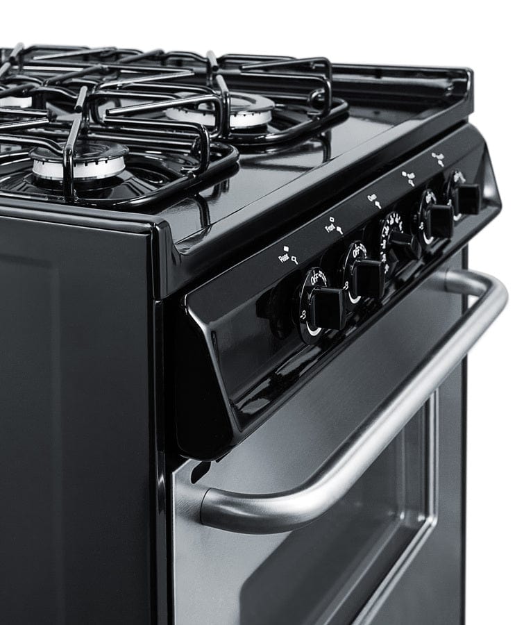 Summit 24 in. 2.9 cu. ft. Oven Freestanding Gas Range with 4 Sealed Burners - Stainless Steel