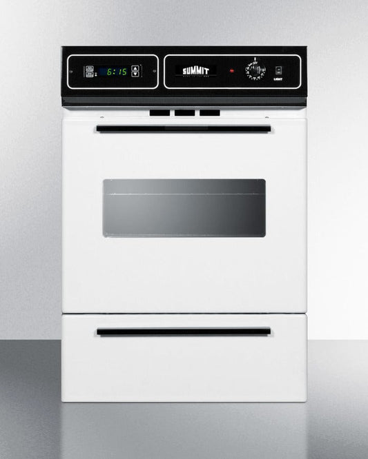 Summit 24" 2.9 Cu. Ft. Gas Wall Oven with Manual Clean - White