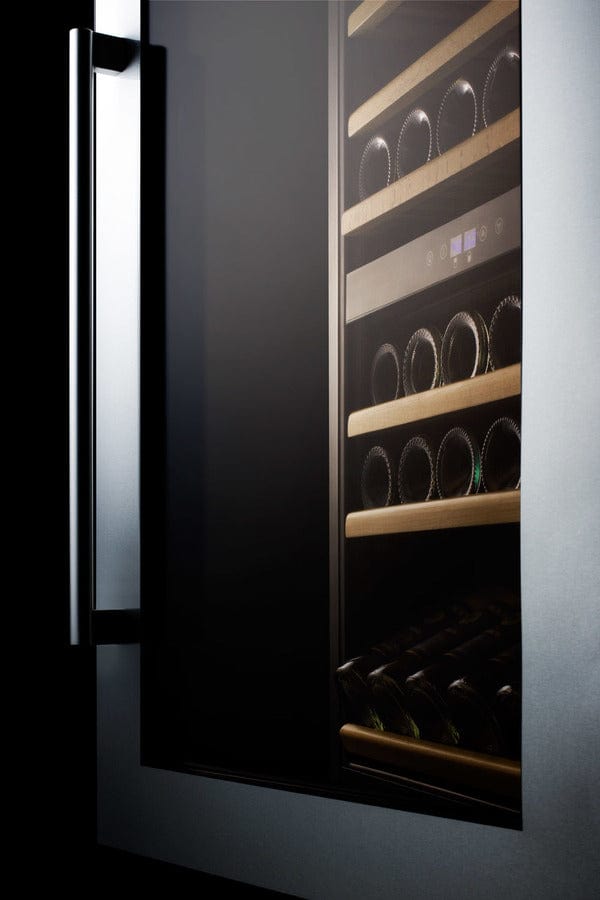 Summit 24 in. Undercounter Wine Cooler with Dual Zones & 51 Bottle Capacity - Stainless Steel