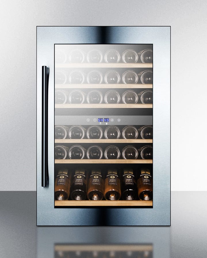 Summit 24 in. Undercounter Wine Cooler with Dual Zones & 51 Bottle Capacity - Stainless Steel