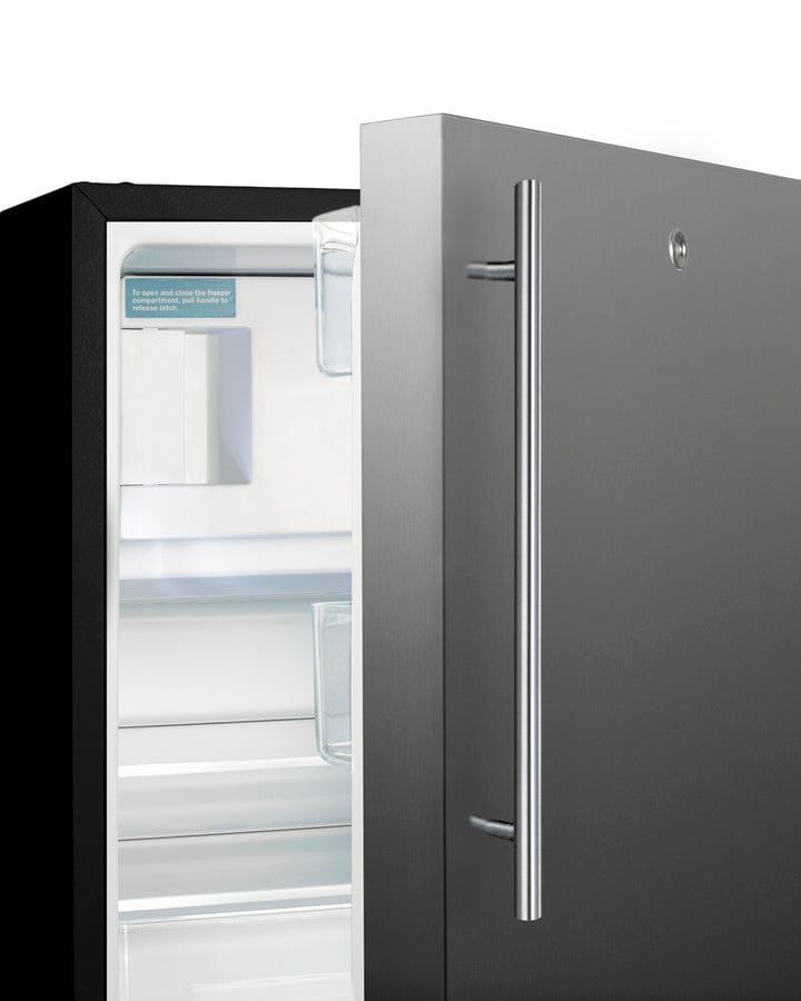 Summit 20 in. 2.7 cu. ft. Built-in/Freestanding Undercounter Refrigerator with Top Freezer - Stainless Steel