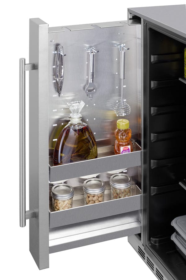 Summit 24 in. 3.1 cu. ft. Built-in/Freestanding Undercounter Refrigerator - Stainless Steel