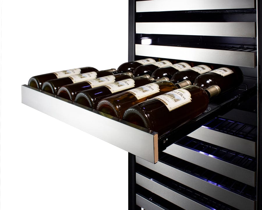 Summit 24 in. Built-In/Freestanding Wine Cooler with Multi-Zones & 149 Bottle Capacity - Stainless Steel