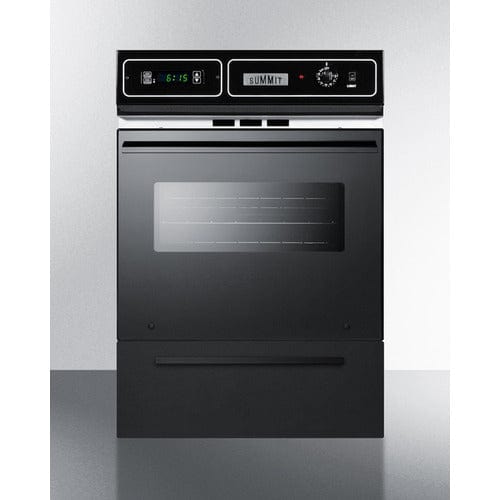 Summit 24" 2.9 Cu. Ft. Gas Wall Oven with Manual Clean - Black