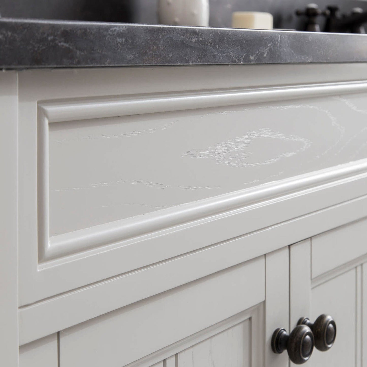 Water Creation Potenza 72" Bathroom Vanity in Earl Grey with Blue Limestone Top with Faucet and Mirror