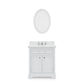 Water Creation 30 Inch Pure White Single Sink Bathroom Vanity With Matching Framed Mirror And Faucet From The Derby Collection