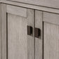 Water Creation Chestnut 60 In. Double Sink Carrara White Marble Countertop Vanity In Grey Oak