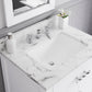 Water Creation 30 Inch Pure White Single Sink Bathroom Vanity With Faucet From The Madison Collection