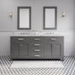 Water Creation 72 Inch Cashmere Grey Double Sink Bathroom Vanity From The Madison Collection