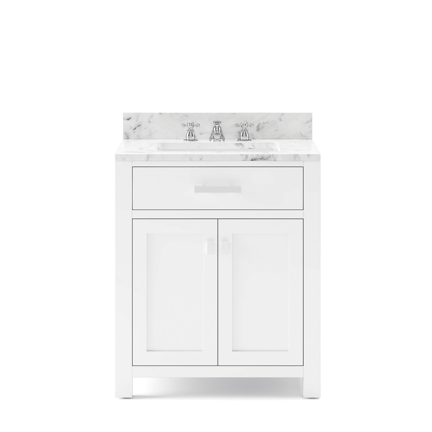 Water Creation 30 Inch Pure White Single Sink Bathroom Vanity From The Madison Collection