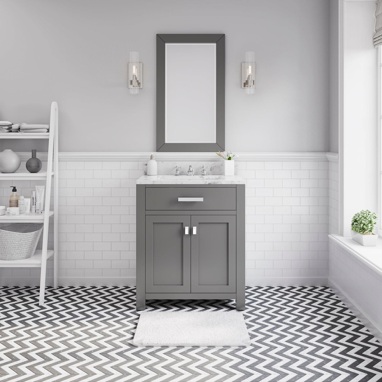 Water Creation 30 Inch Cashmere Grey Single Sink Bathroom Vanity From The Madison Collection