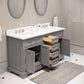 Water Creation 60 Inch Cashmere Grey Double Sink Bathroom Vanity With Faucet From The Derby Collection