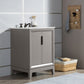 Water Creation Elizabeth 24" Single Sink Carrara White Marble Vanity In Cashmere Grey With Matching Mirror(s)