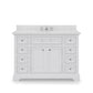 Water Creation 48 Inch Pure White Single Sink Bathroom Vanity With Faucet From The Derby Collection