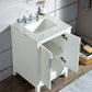 Water Creation Elizabeth 24" Single Sink Carrara White Marble Vanity In Pure White