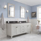 Water Creation Potenza 72" Bathroom Vanity in Earl Grey with Blue Limestone Top with Faucet and Mirror