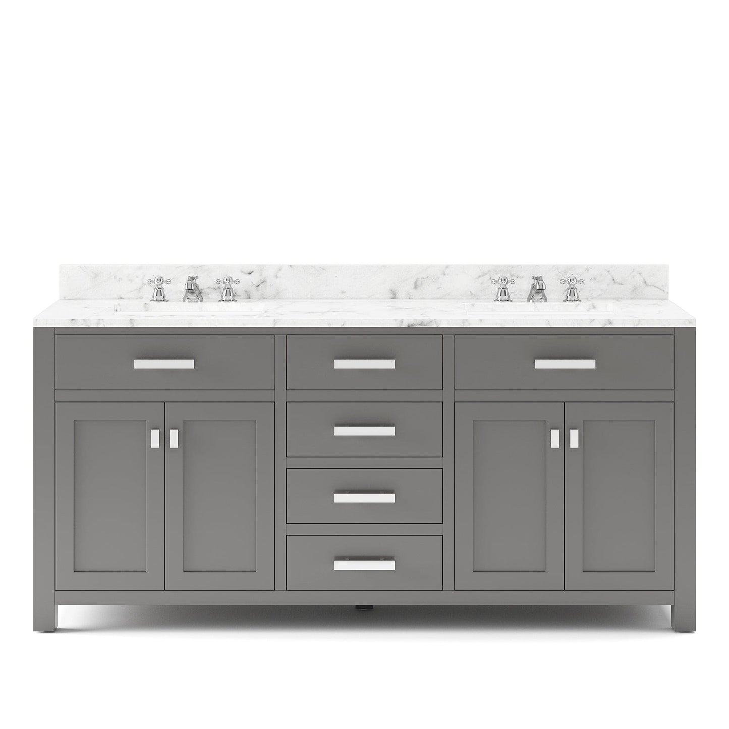 Water Creation 72 Inch Cashmere Grey Double Sink Bathroom Vanity From The Madison Collection