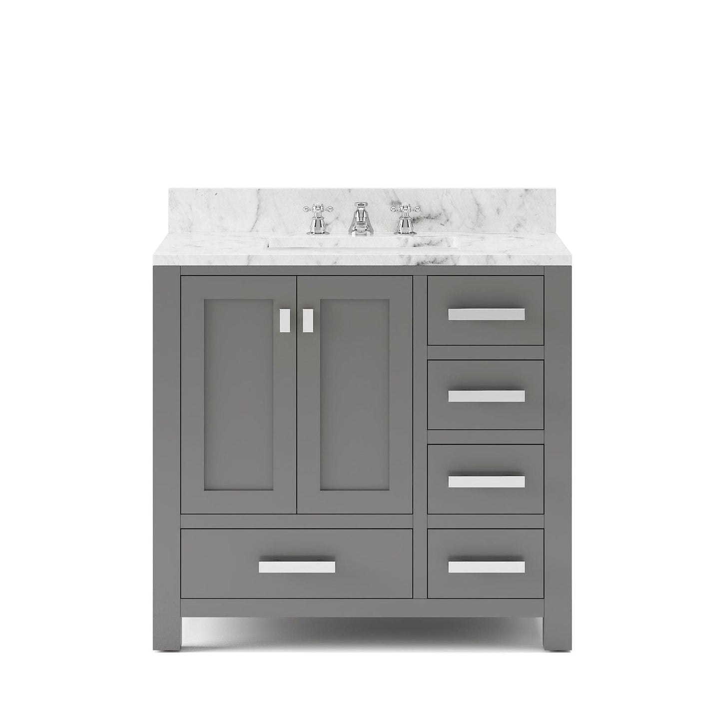 Water Creation 36 Inch Wide Cashmere Grey Single Sink Bathroom Vanity From The Madison Collection