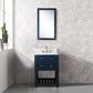 Water Creation 24 Inch Monarch Blue Single Sink Bathroom Vanity With Mirror From The Madalyn Collection