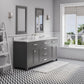 Water Creation 72 Inch Cashmere Grey Double Sink Bathroom Vanity From The Madison Collection