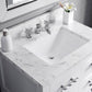 Water Creation 30 Inch Pure White Single Sink Bathroom Vanity With Faucet From The Madalyn Collection