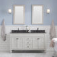 Water Creation Potenza 60" Bathroom Vanity in Earl Grey with Blue Limestone Top with Faucet and Mirror