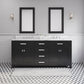 Water Creation 72 Inch Espresso Double Sink Bathroom Vanity With Faucet From The Madison Collection